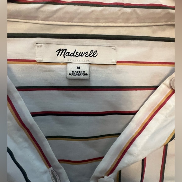 Madewell Poplin Striped Button Down Blouse - Picture 3 of 5